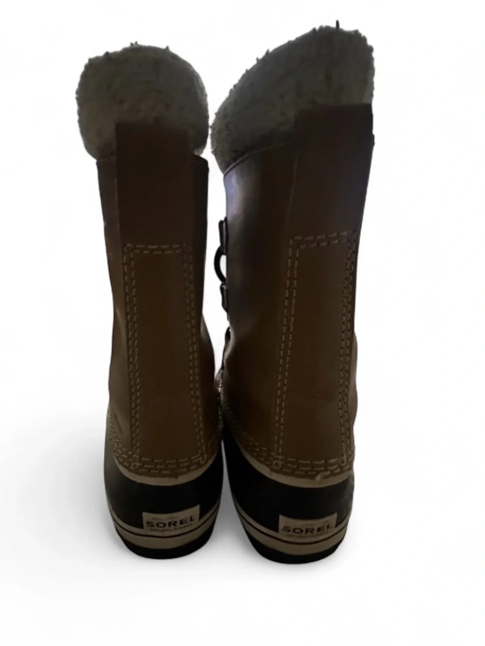 Sorel Kids Two-Tone Brown and Black Winter Lace Boots kids 4